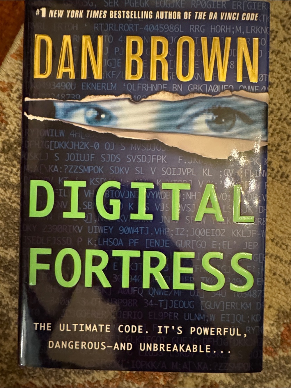 Dan Brown Digital Fortress Hardcover - Blue & Green Cover